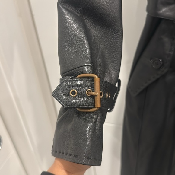 BCBG sample leather trench coat - Picture 3 of 7
